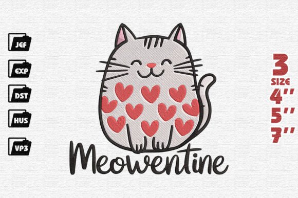 Cute Cat Valentine Embroidery: A Designer’s Review