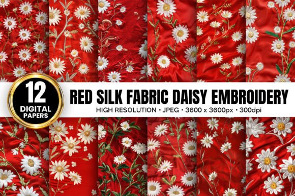 Daisy Red Silk Embroidery Pattern Review