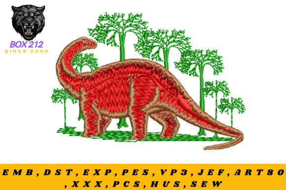 Review: Dinosaur Battle Embroidery Design