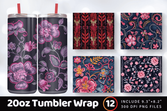 Review: Embroidery Pink Jean Denim Tumbler Wrap