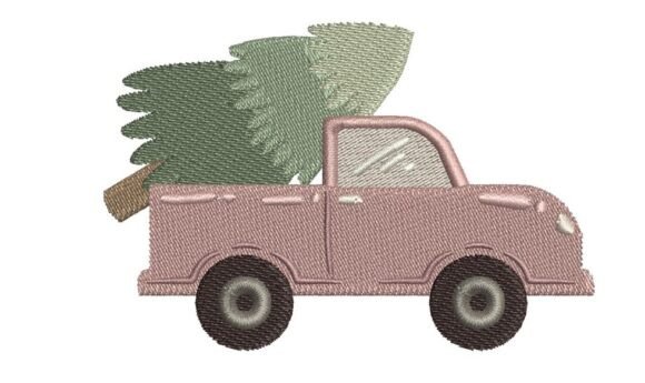 Review: Pink Christmas Truck Embroidery Design