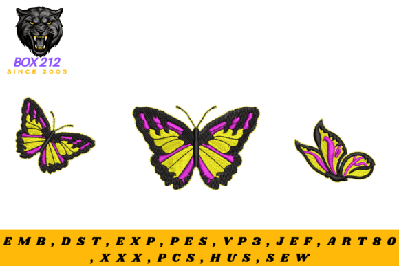 Reviewing Butterflies Digital Embroidery Design
