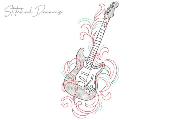 Reviewing Guitar Embroidery Design for Craft Fairs