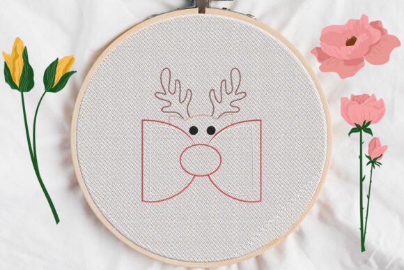 Reviewing Reindeer Bow Applique Embroidery for Holiday Sales