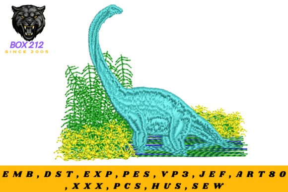 Reviewing the Dinosaur Digital Embroidery Design for Merch