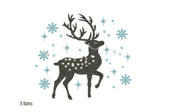 Reviewing the Elegant Winter Deer Embroidery Design