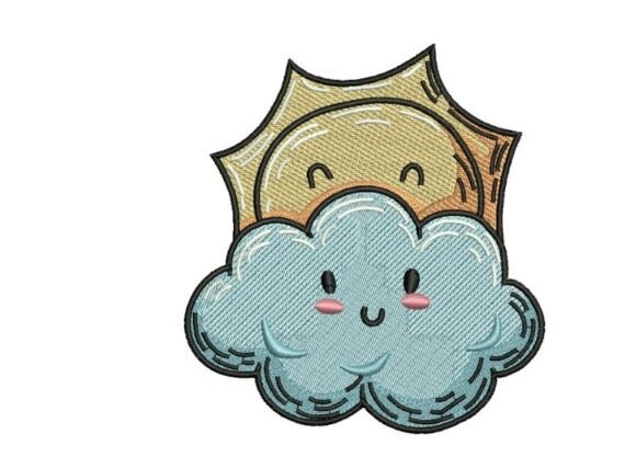 Reviewing the Sun and Clouds Embroidery Design